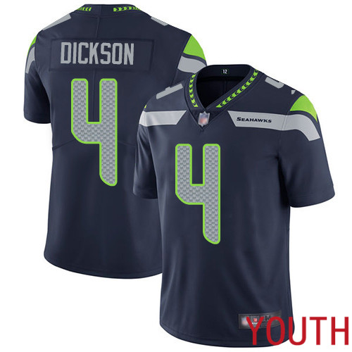Seattle Seahawks Limited Navy Blue Youth Michael Dickson Home Jersey NFL Football #4 Vapor Untouchable->youth nfl jersey->Youth Jersey